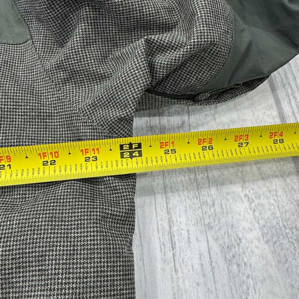The North Face HYVENT Full Zip Ski Jacket Large Houndstooth Green Mens No Hood - Picture 11 of 16